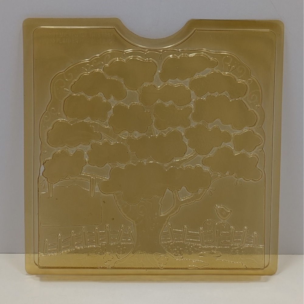 VTG Plaid Enterprises Tree Mold Plastic Candy Craft Tray 1995 Model 67404